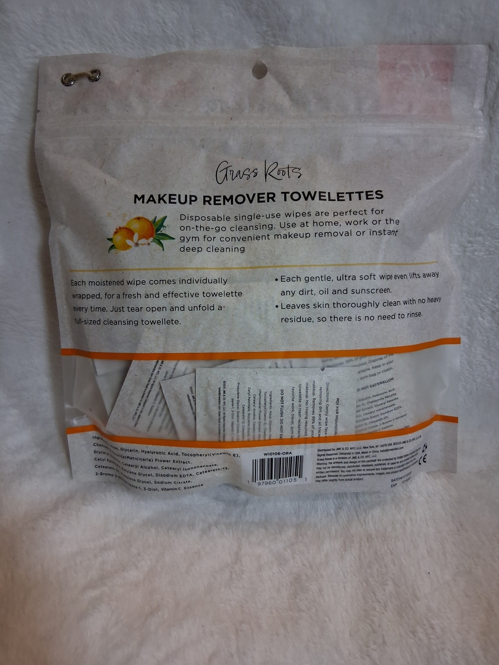 Grass Roots Makeup Remover Wipes Bundle - Cucumber & Vitamin C (80 Wipes Total) - Picture 12 of 16